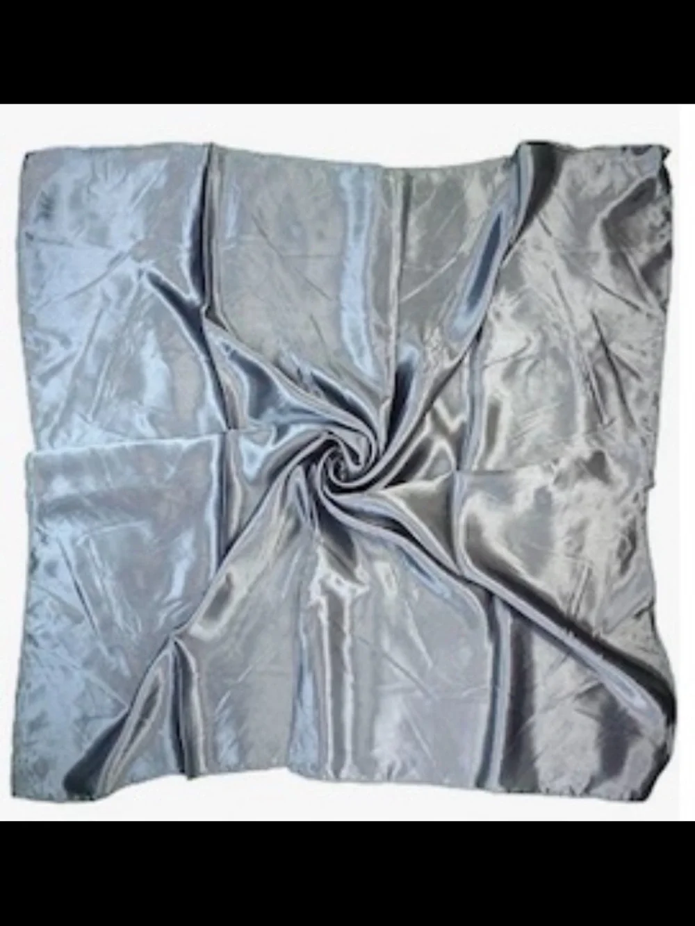 Large 35 x 35 inches Silver Satin Square scarf